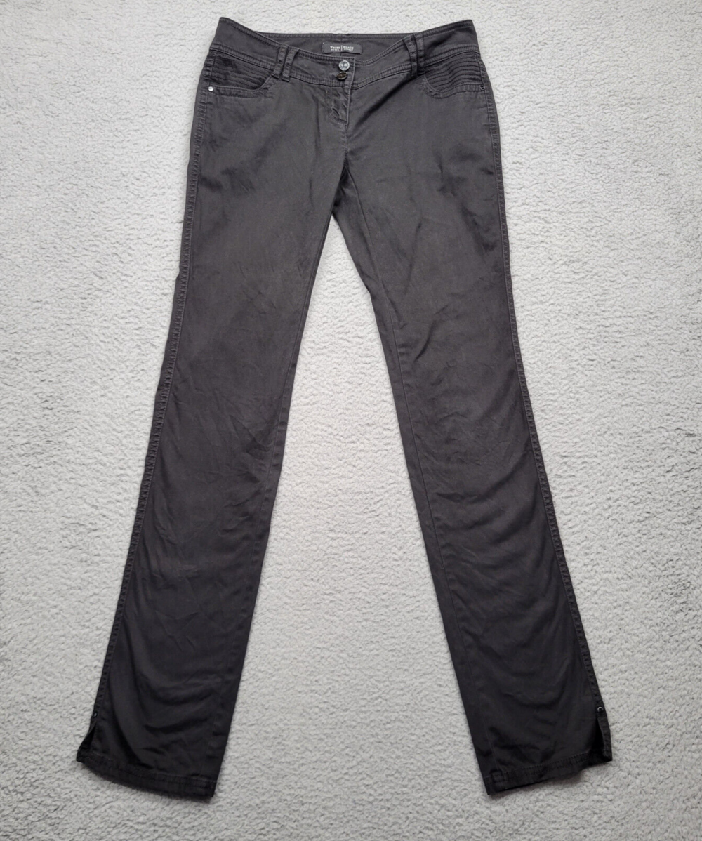 White House Black Market Pants Womens 0R Black Straight Slim Leg 29x32.5*
